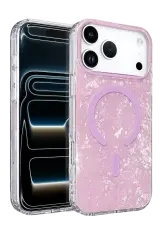 Onegif Apple İphone 17 Pro Mila Dalgalı Magsafe Kapak - Lila