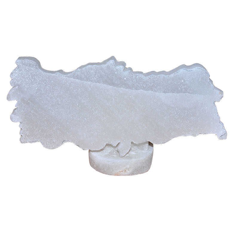Türkiye Haritası Şekilli Doğal Kaya Tuzu Biblosu Beyaz 0-1 Kg