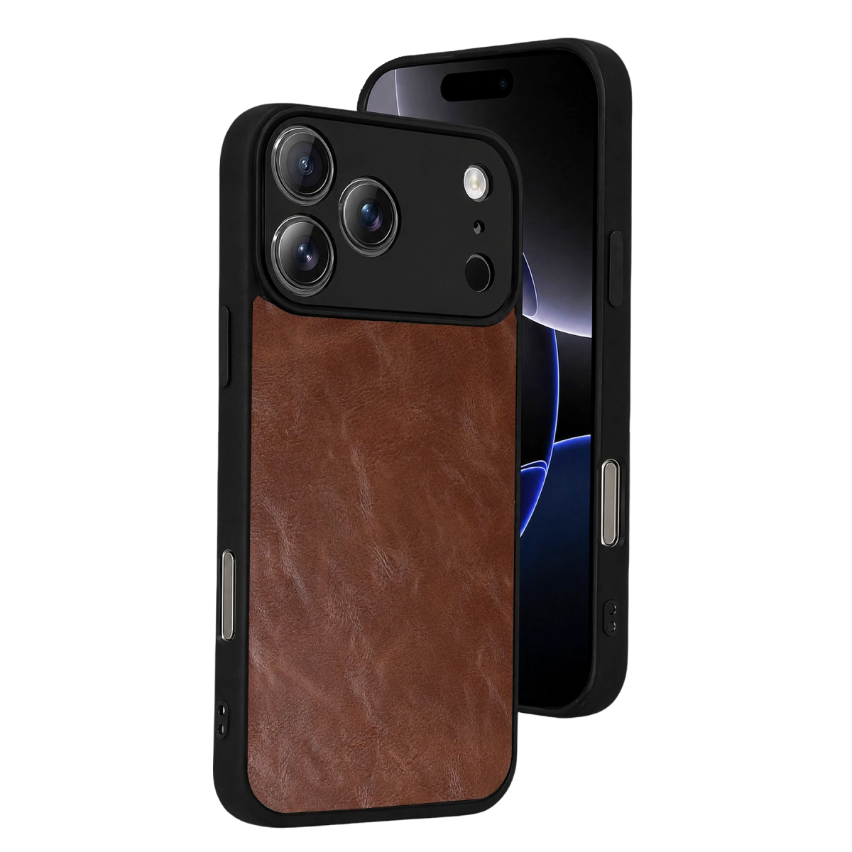 İphone 17 Pro Max Aras Deri Kapak - Taba