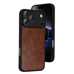 İphone 17 Pro Max Aras Deri Kapak - Taba