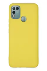 Newface İnfinix Hot 10 Play Kılıf Nano İçi Kadife Silikon - Sarı