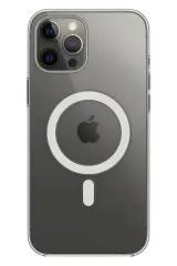 Newface İphone 12 Pro Max Kılıf Magneticsafe Şeffaf Silikon - Şeffaf