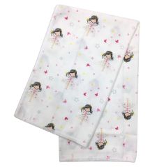 Moje Müslin Çok Amaçlı Örtü 100x120 Cm - Peri Kızı Desen