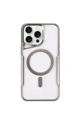 Newface Apple İphone 14 Pro Kılıf Boyi Magsafe Silikon Kapak - Gümüş