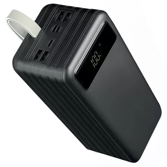 Powerway Tx80 80.000mah Kablolu Dijital Göstergeli Gerçek Fener Işıklı Kamp Siyah Powerbank