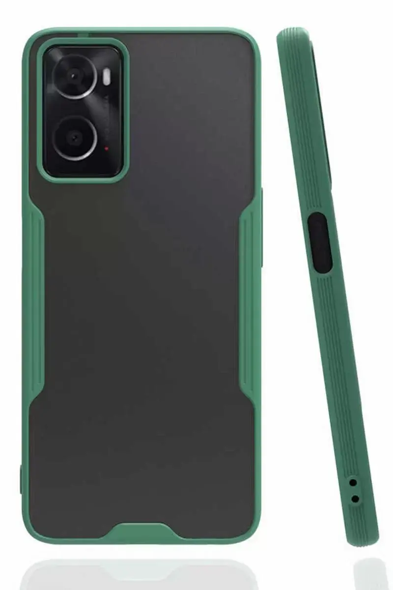 Newface Oppo A96 Kılıf Platin Silikon - Yeşil