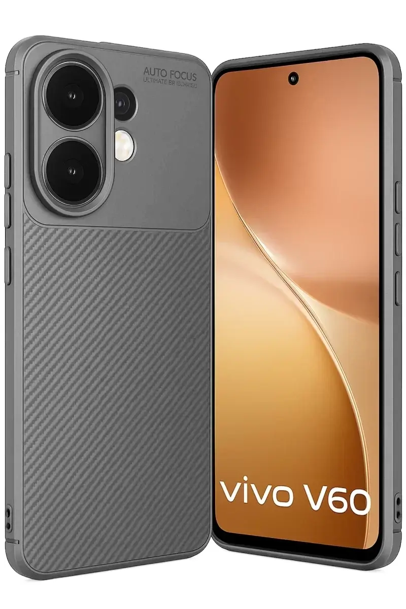 Newface Vivo V60 5g Auto Focus Karbon Kapak - Gri