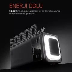 Powerway Pd50 50.000mah 22.5w Süper Hızlı Şarjlı Powerbank