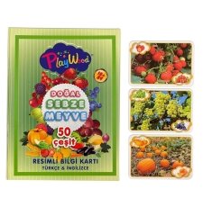 Onyıl Oyuncak 50 Parça Eğitici Resimli Kartlar Sebze Meyveler ONY-05