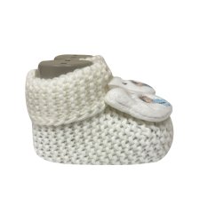 AyBaby AY612 Bebek Triko Patik - Beyaz Mavi