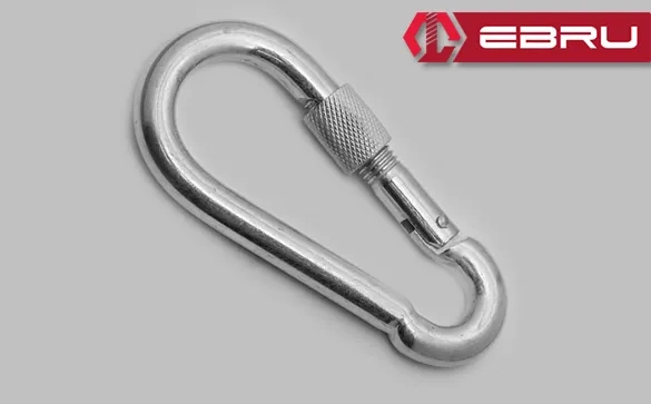 Ebru Vidalı Karabina, Kanca, Çengel 12mm - 1 Adet