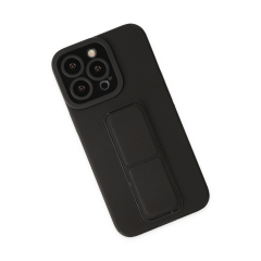 İphone 13 Pro Kılıf Mega Standlı Silikon - Siyah