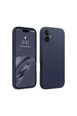 Newface İphone 16 Kılıf First Silikon - Lacivert