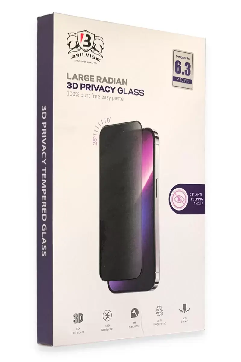 Newface Apple İphone 16e Bilvis 3d Radian Hayalet Cam Ekran Koruyucu