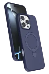 Newface Apple İphone 16 Pro Regal Magsafe Standlı Kapak - Lacivert