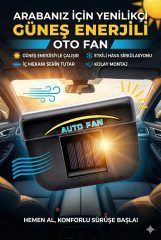 Auto Cool Güneş Enerjisiyle Çalışan Araç İçi Soğutucu