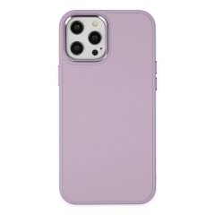İphone 12 Pro Max Kılıf Asya Deri Silikon - Lila