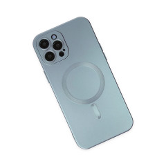 İphone 12 Pro Max Kılıf Moshi Lens Magneticsafe Silikon - Sierra Blue