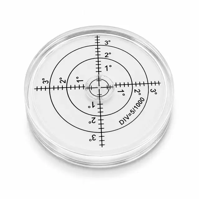 Powermaster Yuvarlak Masa Tipi 60 Mm Düz Yüzey 5/1000 Şeffaf Su Terazisi