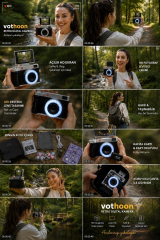 4k Çantalı Dijital Retro Video Kamera 48mp 16x Zoom Işıklı (32gb) Kart Dijital Fotoğraf Makinesi Pembe