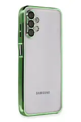 Newface Samsung Galaxy A04s Kılıf Razer Lensli Silikon - Yeşil