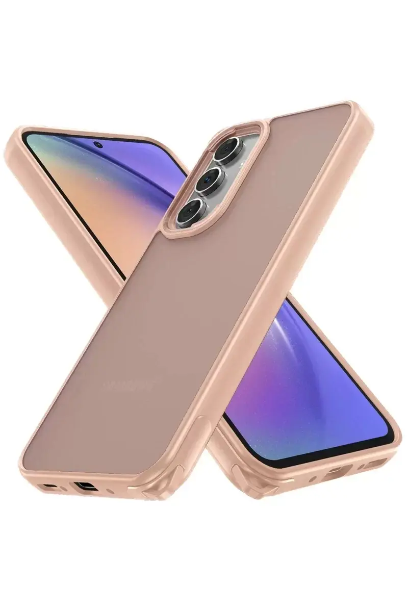 Newface Samsung Galaxy A05s Kılıf Elegant Kapak - Pudra