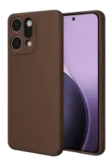 Newface Oppo Reno 14 First Silikon - Kahverengi