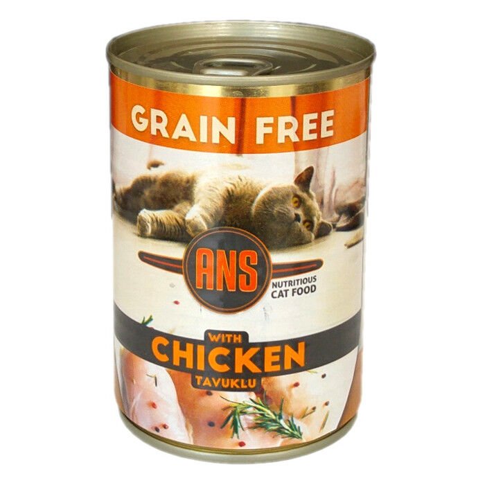Ans Tahılsız Parça Tavuk Etli Kedi Konserve Mama 415 gr