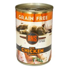 Ans Tahılsız Parça Tavuk Etli Kedi Konserve Mama 415 gr
