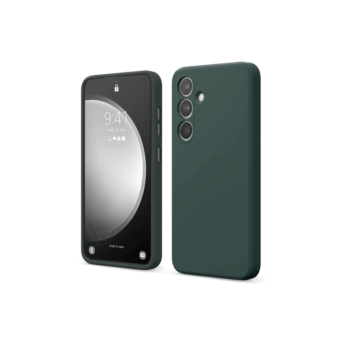 Samsung Galaxy S24 Fe Kılıf First Silikon - Koyu Yeşil