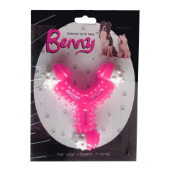 Benny Diş Kaşıma Köpek Oyuncağı Çatal 11 cm Pembe