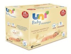 Uni Baby Yenidoğan Islak Pamuk Mendil 24'lü Fırsat Paketi / 960 Yaprak