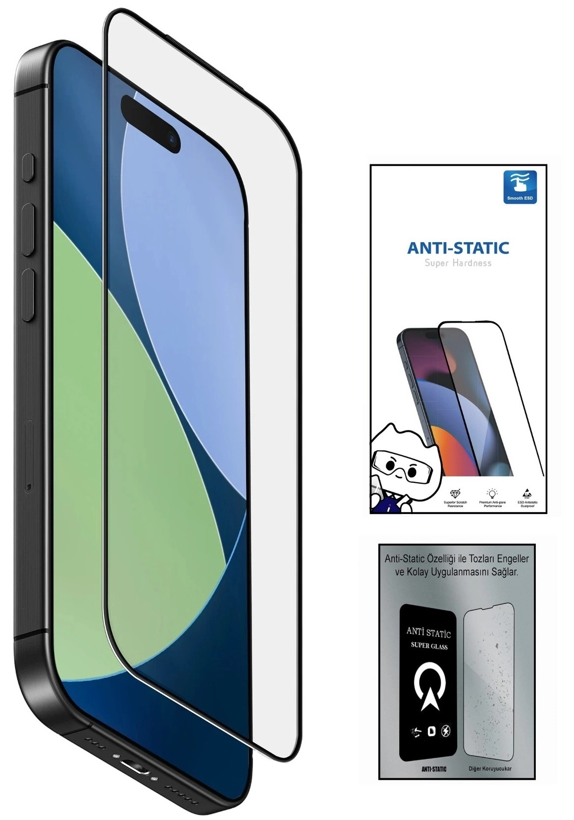 İphone 11 6d Anti Static Temperli Cam Ekran Koruyucu Kırılmaz Full Kaplama