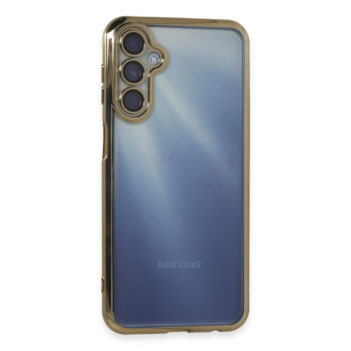 Samsung Galaxy A55 5g Kılıf Razer Lensli Silikon - Gold