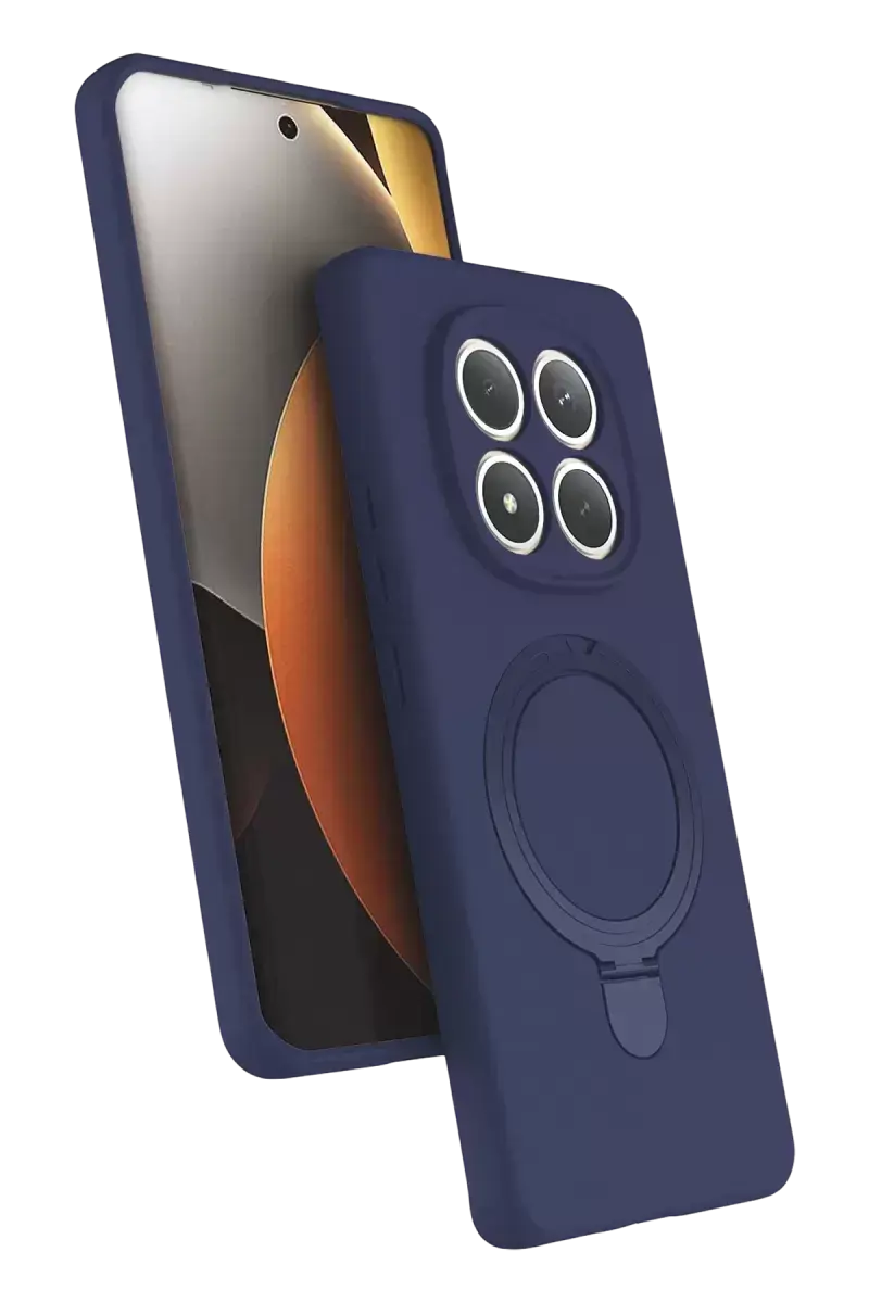 Newface Xiaomi Redmi Note 15 Pro 5g Regal Magsafe Standlı Kapak - Lacivert