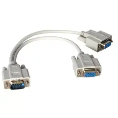 Powermaster Pm-1557 1x Vga Erkek To 2x Vga Dişi 30 Cm Çevirici Kablo