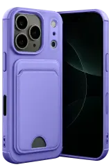 Newface Apple İphone 17 Pro Max Kelvin Kartvizitli Silikon - Lila