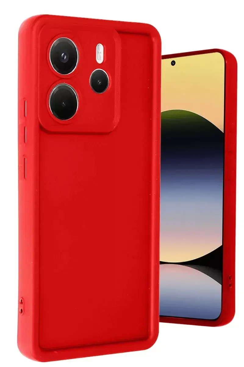 Newface Xiaomi Redmi Note 14 4g Kılıf Viera Silikon - Kırmızı