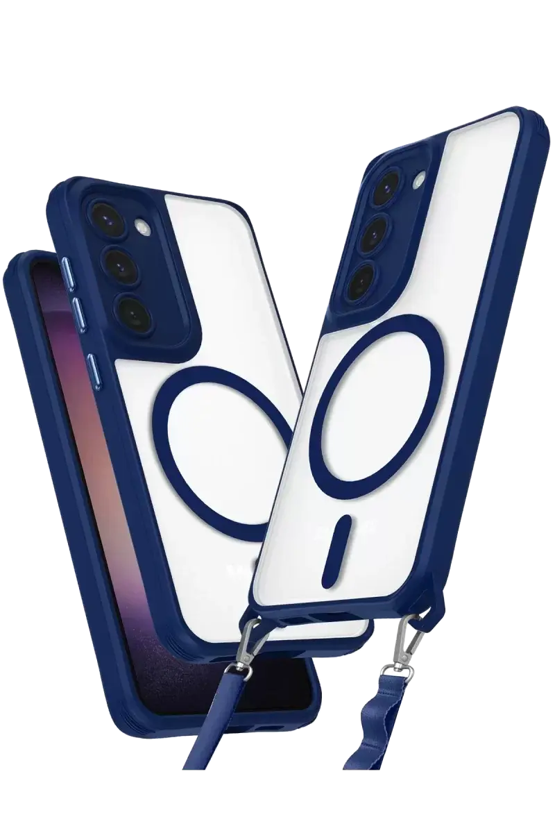 Newface Samsung Galaxy S23 Plus Kılıf Enka Magsafe Silikon Kılıf - Lacivert