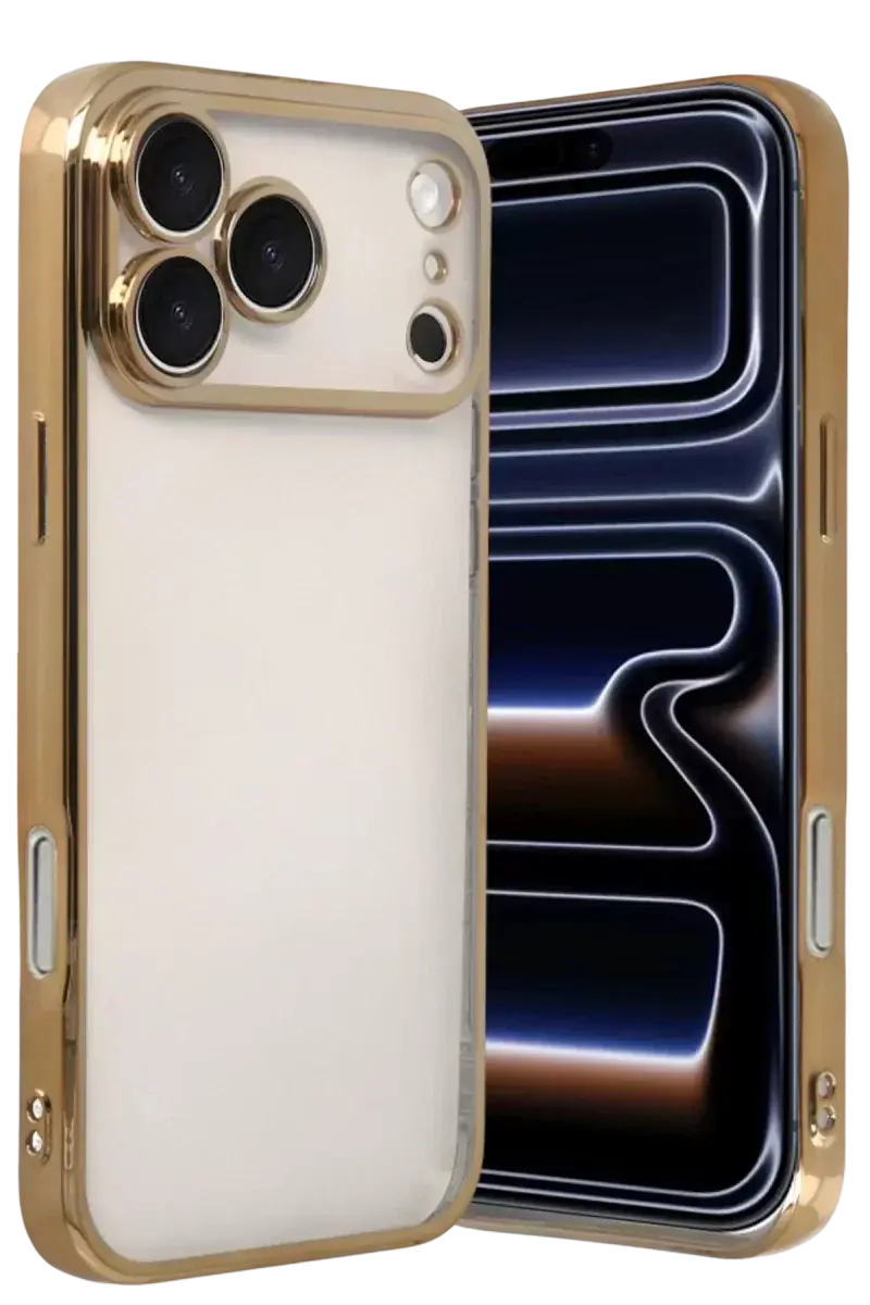 Newface Apple İphone 17 Pro Razer Lensli Silikon - Gold