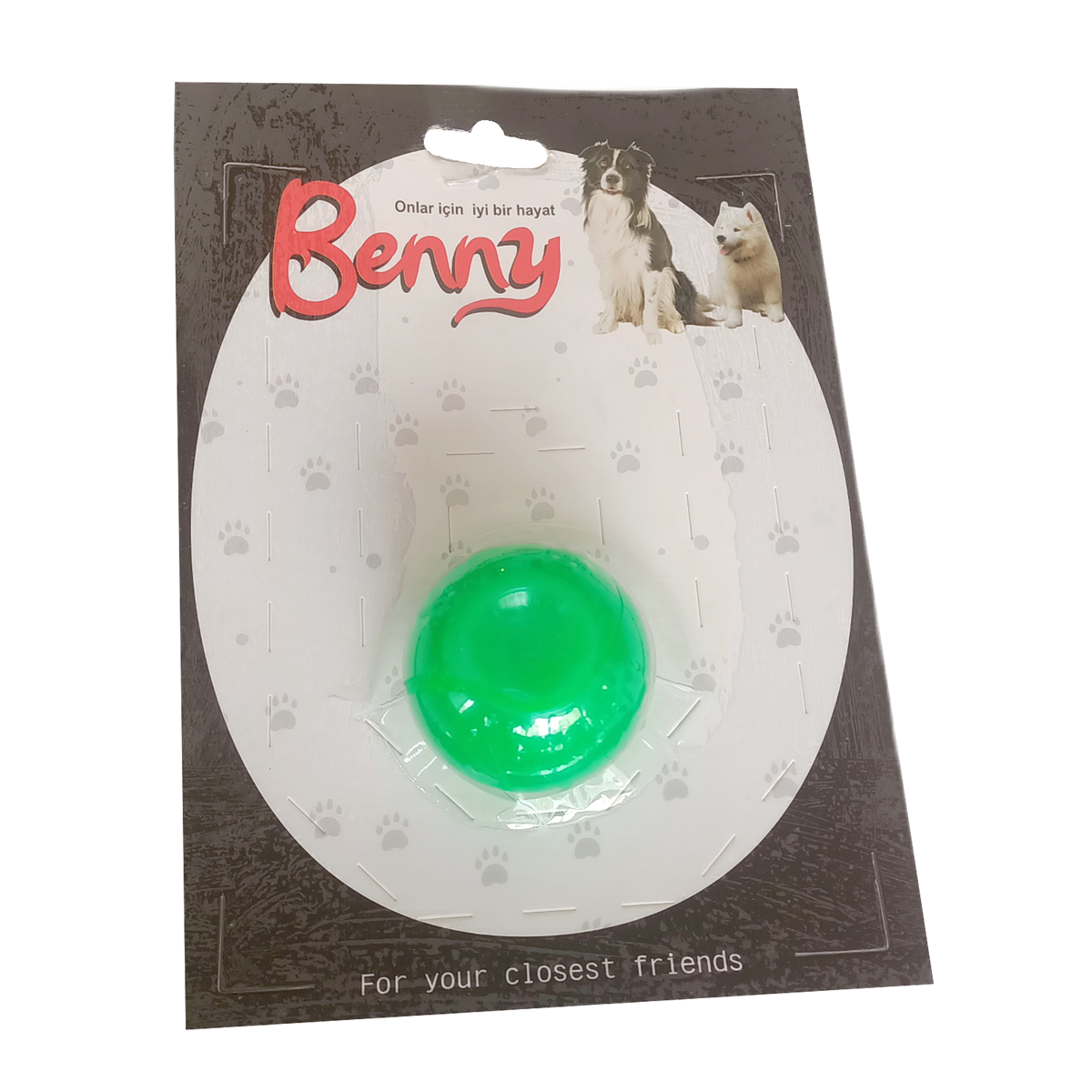 Benny Köpek Oyuncağı Sert Top 5 cm Yeşil