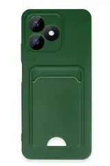 Newface Realme Note 50 4g Kılıf Kelvin Kartvizitli Silikon - Koyu Yeşil