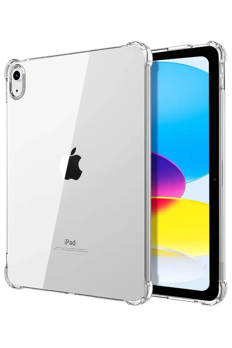 Newface İpad 2022 10.9 (10.nesil) Kılıf Anti Shock Tablet Silikon - Şeffaf