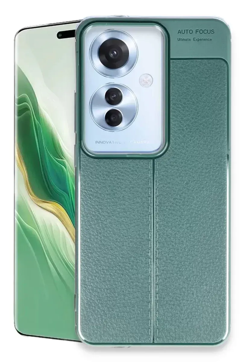 Newface Oppo Reno 11f Kılıf Auto Focus Kapak - Koyu Yeşil