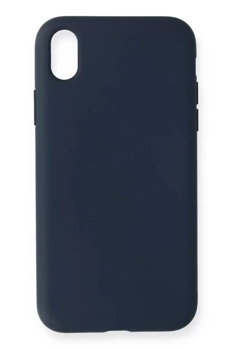 Newface İphone Xr Kılıf Nano İçi Kadife Silikon - Lacivert