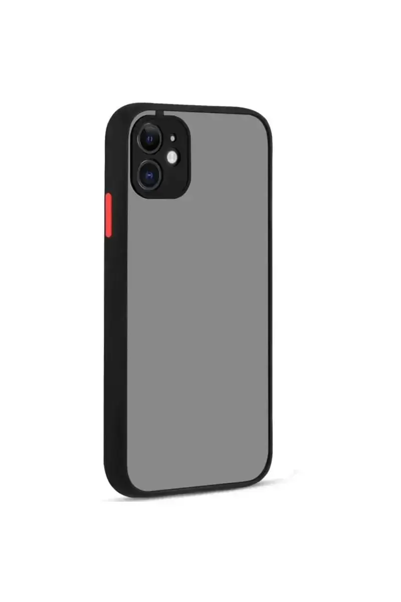 Newface İphone 12 Kılıf Montreal Silikon Kapak - Siyah
