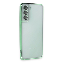 Samsung Galaxy S21 Fe Kılıf Razer Lensli Silikon - Yeşil