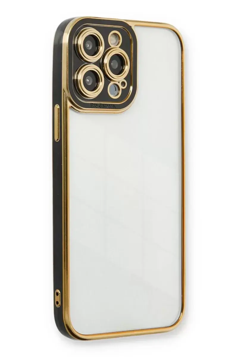 Newface İphone 13 Pro Kılıf Liva Lens Silikon - Siyah