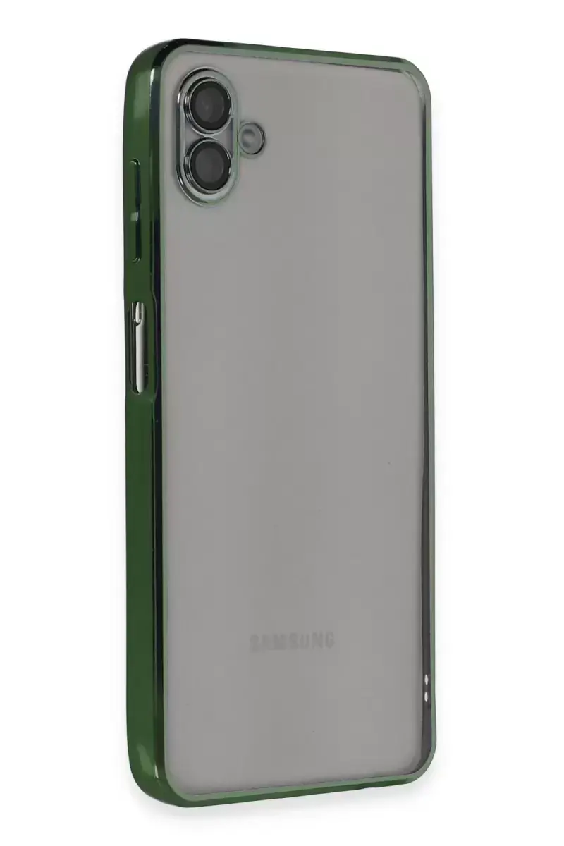 Newface Samsung Galaxy A04 Kılıf Razer Lensli Silikon - Yeşil