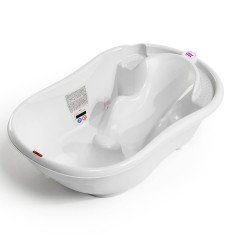 OkBaby Onda Evol Banyo Küveti & Splash Bebek Duşu & Doğal Banyo Süngeri No.10 / Beyaz